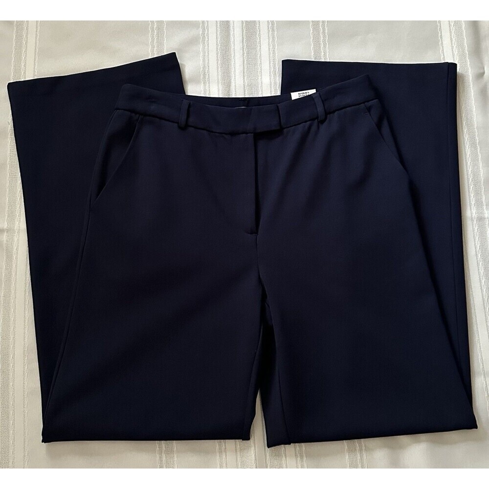 J.McLaughlin Brock Trousers Wide Leght Navy Blue Size 8 NWT Women's Dress Pants